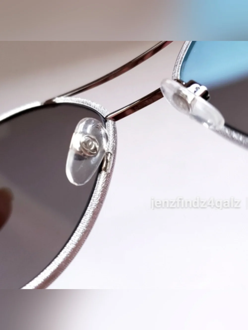 NWT Authentic CHANEL 4228-Q Silver Round Aviator Mirrored Sunglasses With Case - Picture 7 of 11